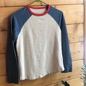 Mini Boden Long-Sleeved Baseball Tee, size 11-12Y